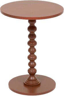 Atmosphera Bijzettafel/salontafel Alix - bruin - MDF hout - rond