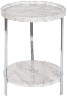 Atmosphera Bijzettafel / salontafel - wit - rond - D40 x H53 cm