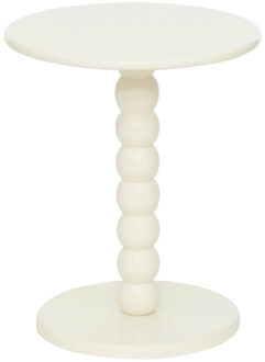 Atmosphera Bijzettafeltje Bologna - wit - D38x H46 cm - plantenpot verhoger/koffie salon tafel - MDF