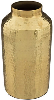 Atmosphera Bloemenvaas Antique Dorado - goud - gehamerd metaal - D10 x H19 cm