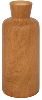 Atmosphera Bloemenvaas Botanic - houtlook bruin - keramiek - D12 x H30 cm - Stelen en boeketten