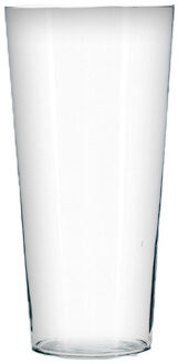 Atmosphera bloemenvaas Conisch model - transparant - glas - H30 x D14 cm
