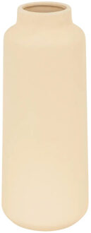 Atmosphera Bloemenvaas Emporor - mat beige - keramiek - D12 x H30 cm - Stelen en boeketten