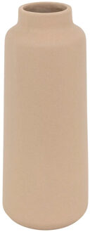 Atmosphera Bloemenvaas Emporor - mat lichtroze - keramiek - D12 x H30 cm - Stelen en boeketten