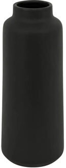 Atmosphera Bloemenvaas Emporor - mat zwart - keramiek - D12 x H30 cm - Stelen en boeketten