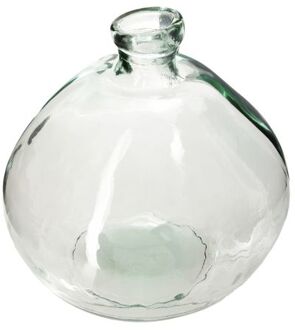 Atmosphera bloemenvaas Organische bol fles vorm - helder transparant - glas - H22 x D21 cm - Vazen
