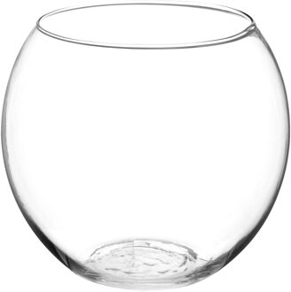 Atmosphera bloemenvaas Ronde Bol model - transparant - glas - H18 x D19 cm