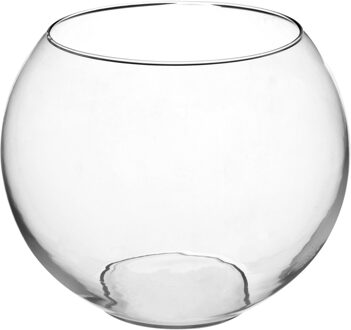 Atmosphera bloemenvaas Ronde Bol model - transparant - glas - H20 x D25 cm - Vazen