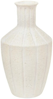 Atmosphera Bloemenvaas Sciacca - wit - keramiek - D25 x H48 cm - Stelen en boeketten - Grieks/romeins thema