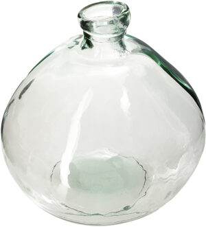 Atmosphera bol fles vaas - helder transparant - glas - H33 x D32 cm