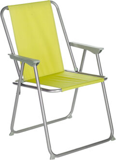 Atmosphera camping/strand stoel - aluminium - inklapbaar - groen - L52 x B55 x H75 cm - Campingstoelen