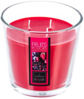 Atmosphera Candles Geurkaars - in glas - rood fruit aroma - 40 branduren - 13 x 12 cm