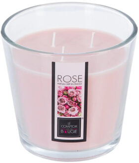 Atmosphera Candles Geurkaars - in glas - rozen bloemen aroma - 40 branduren - 13 x 12 cm