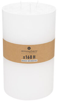 Atmosphera Cilinderkaars / stompkaars groot - wit - 3 lonten - 14 x 23 cm - 160 branduren Creme