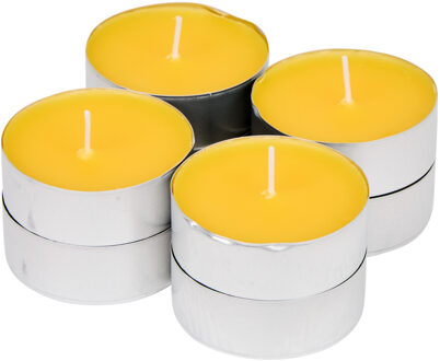 Atmosphera Citronella geur theelichtjes - Citrus geur - 24x stuks - waxinelichtjes - geurkaarsen