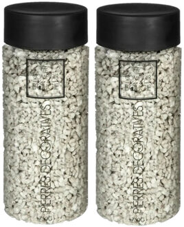 Atmosphera decoratie/hobby steentjes - 2x - beige - 750 gram - Aquarium en vazen vulling - korrels