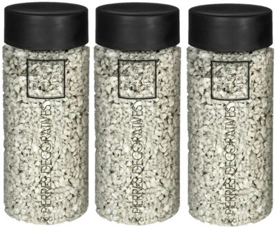 Atmosphera decoratie/hobby steentjes - 3x - beige - 750 gram - Aquarium en vazen vulling - korrels