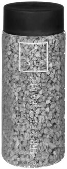 Atmosphera decoratie/hobby steentjes - grijs - 750 gram - Aquarium en vazen vulling - korrels