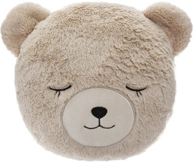 Atmosphera Dieren sierkussen kinderkamer - beer beige - 27 cm - polyester