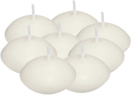 Atmosphera Drijfkaarsen - ivoor wit - 18x stuks - dia 4.5 cm - 3.5 branduren - paraffine