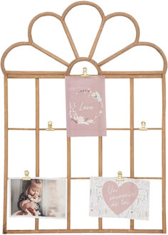 Atmosphera Fotohouder Ibiza - Boho stijl - beige - rotan - 41 x 56 cm - fotorek