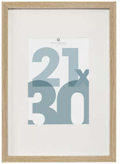 Atmosphera Fotolijstje met passe partout - voor een foto van 21 x 30 cm - naturel - MDF/Glas