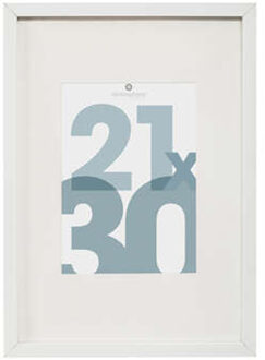 Atmosphera Fotolijstje met passe partout - voor een foto van 21 x 30 cm - wit - MDF/Glas