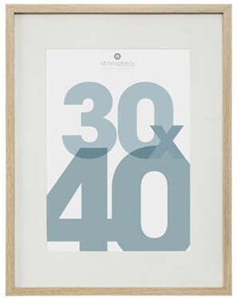 Atmosphera Fotolijstje met passe partout - voor een foto van 30 x 40 cm - naturel - MDF/Glas