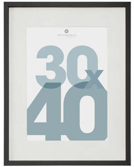 Atmosphera Fotolijstje met passe partout - voor een foto van 30 x 40 cm - zwart - MDF/Glas