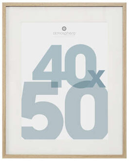 Atmosphera Fotolijstje met passe partout - voor een foto van 40 x 50 cm - naturel - MDF/Glas