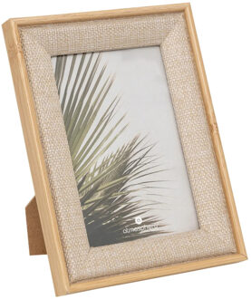Atmosphera Fotolijstje - voor 10 x 15 cm foto - beige - mdf/glas - ornament frame 14.5 x 19.5 cm