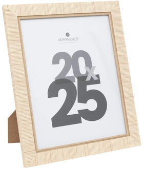 Atmosphera Fotolijstje - voor 20 x 25 cm foto - beige - mdf/glas - ornament frame 24.5 x 29.5 cm