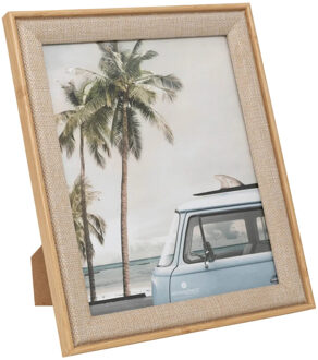 Atmosphera Fotolijstje - voor 20 x 25 cm foto - beige - mdf/glas - ornament frame 24.5 x 29.5 cm