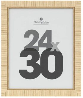 Atmosphera Fotolijstje - voor 24 x 30 cm foto - beige - mdf/glas - ornament frame 29 x 35 cm