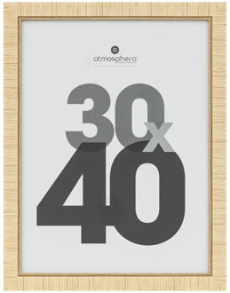Atmosphera Fotolijstje - voor 30 x 40 cm foto - beige - mdf/glas - ornament frame 35 x 45 cm