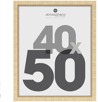 Atmosphera Fotolijstje - voor 40 x 50 cm foto - beige - mdf/glas - ornament frame 45 x 55 cm