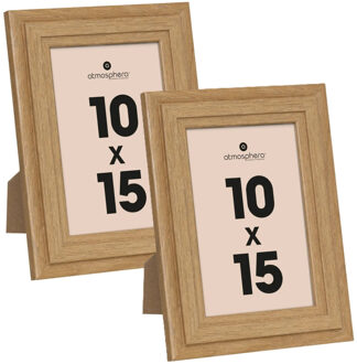 Atmosphera Fotolijstje voor een foto van 10 x 15 cm - 2x - naturel - foto frame Classico - Hout