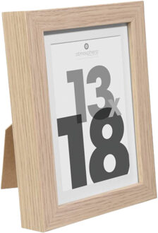 Atmosphera fotolijstje voor een foto van 13 x 18 cm - naturel - foto frame Eva - modern/strak ontwerp - Fotolijsten Beige