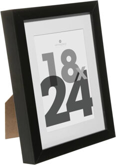 Atmosphera fotolijstje voor een foto van 18 x 24 cm - zwart - foto frame Eva - modern/strak ontwerp - Fotolijsten