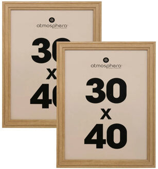 Atmosphera Fotolijstje voor een foto van 30 x 40 cm - 2x - naturel - foto frame Classico - Hout