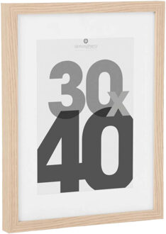 Atmosphera fotolijstje voor een foto van 30 x 40 cm - naturel - foto frame Eva - modern/strak ontwerp - Fotolijsten Beige
