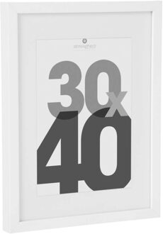 Atmosphera fotolijstje voor een foto van 30 x 40 cm - wit - foto frame Eva - modern/strak ontwerp - Fotolijsten