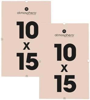 Atmosphera Fotolijstje zonder rand - 2x - voor 10 x 15 cm foto - mdf/glas - Het basic fotolijstje