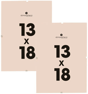 Atmosphera Fotolijstje zonder rand - 2x - voor 13 x 18 cm foto - mdf/glas - Het basic fotolijstje
