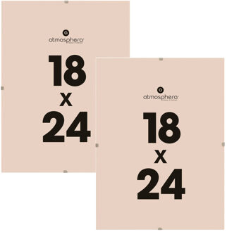 Atmosphera Fotolijstje zonder rand - 2x - voor 18 x 24 cm foto - mdf/glas - Het basic fotolijstje