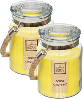 Atmosphera geurkaars citronella - 4x - 500 g - citroengras - 84 uur - zomer