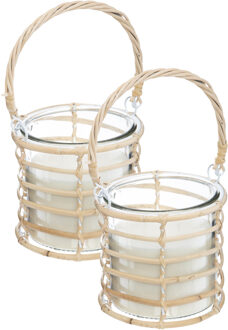 Atmosphera geurkaars citronella Boho - 2x - 430 g - citroengras - 31 uur - zomer