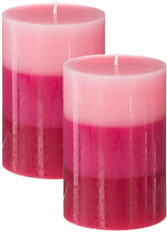 Atmosphera Geurkaars Nina - 2x stuks - Framboos - 45 branduren - 7 x 10 cm