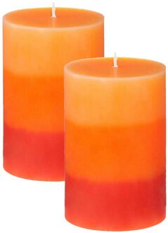 Atmosphera Geurkaars Nina - 2x stuks - Tropisch fruit - 45 branduren - 7 x 10 cm