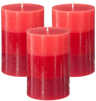 Atmosphera Geurkaars Nina - 3x stuks - Rood fruit - 45 branduren - 7 x 10 cm